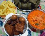 Foto langkah ke 8 dari resep Buras Sayur Ketupat plus Semur Lengkap.