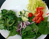A picture of step 3 of My favourite,Steamed Pulled Chicken Salad with a Spicy Mayonnaise.