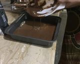 A picture of step 3 of Black forest chocolate sponge cake.