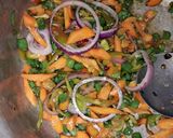 A picture of step 3 of Sweet and sour Yam😄.