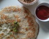 A picture of step 4 of Moong dal and poha dosa.