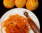 A picture of step 1 of Candied Orange Peels and Candied Orange Slices.