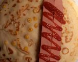Rakott, virslivel töltött palacsinta recept fázis 3 fotója