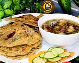 A picture of step 5 of Green Methi Paratha With Aloo Pyaaz Chutney.