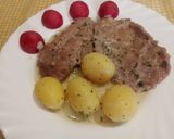 Foto del paso 8 de la receta: Pechuga de pavo fileteada especiada con papas cocidas en la Airfryer o al Horno