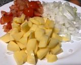 Hình bước làm 1 của món Lạ Miệng Với Bacon, Khoai Tây, Trứng, Phô Mai, Cà Chua và Các Loại Lá Thơm Của Ý