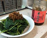 川燙地瓜葉佐素肉醬的食譜步驟2照片