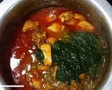 A picture of step 4 of Palak Gosht.