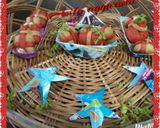 A picture of step 8 of Gift wrap veggie parcels.