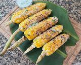 A picture of step 3 of Cambodian Grilled Corn with coconut cream sauce.