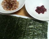 A picture of step 1 of Onigirazu!! & Half-Size Version.