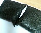 A picture of step 6 of Onigirazu!! & Half-Size Version.