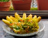 A picture of step 5 of Vegetable egg cake.