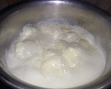A picture of step 3 of Coconut semolina milk modak.