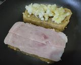 Foto del paso 3 de la receta: Sándwich🥯hawaiano🥓en pan de plátano🍞🥯🍍