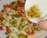 Foto langkah ke 4 dari resep Grill chicken salad with olivoila dressing.