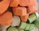 A picture of step 1 of Sweet potato and sweetcorn soup.