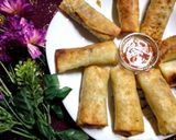 A picture of step 3 of Lucky jade rolls { Chinese cabbage stir fry rolls}.