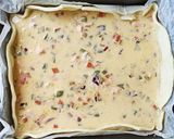 Foto del paso 4 de la receta: Quiche de salmón, verduras y queso de cabra