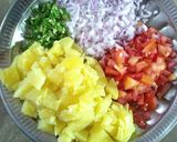 A picture of step 1 of White chana chaat ❤️.