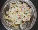 A picture of step 2 of Russian Salad.