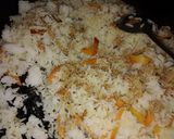 A picture of step 3 of Chinese stir fried rice.