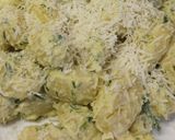 Medvehagymás- krémsajtos gnocchi(Eőry Edina receptje ihlette) recept fázis 2 fotója