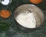 A picture of step 1 of Tri Color Dhokla.