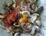 A picture of step 1 of Tomato Mushroom pulao with spiced buttermilk.
