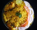 A picture of step 4 of Chicken pulao.