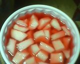 A picture of step 1 of My strawberry an sweet Mellon.