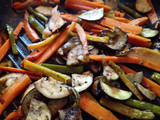 Pizza sin harina con verduras grilladas