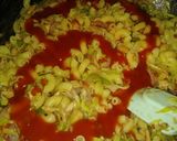 A picture of step 3 of Chicken vegetable pasta.