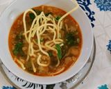 A picture of step 5 of Manchow soup.