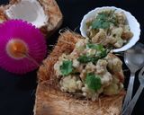 A picture of step 7 of Phulkopir Dab Malai/ Malai Cauliflower with Green Coconut.