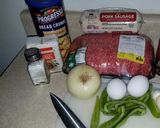 A picture of step 1 of BBQ Meatloaf.