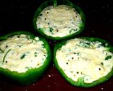 A picture of step 8 of Mini uttapam in capsicum ring.