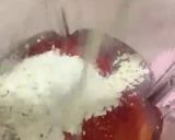 A picture of step 5 of Sweet and sour Tomato Curry serve with white rice.