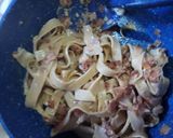 Foto del paso 12 de la receta: 🇮🇹 Tagliatelle alla carbonara / Tallarines a la carbonara 🇮🇹
