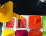 A picture of step 3 of Watermelon Lemonade Popsicles.