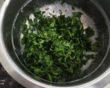 A picture of step 1 of Methi Paneer kofta.
