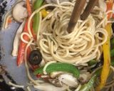 Hình bước làm 3 của món Spaghetti chay