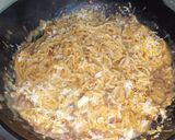 A picture of step 4 of Spaghetti Carbonara with Chorizo and Ground Beef.