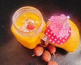 A picture of step 3 of Lychee Mango Smoothie.