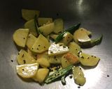 A picture of step 2 of Ridge Gourd (Jhinge)Aloo sabji.