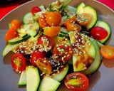 Foto langkah ke 1 dari resep Zucchini Salad with Homemade Asian Sesame Dressing.