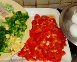 A picture of step 8 of Shukshuka in Indian style.
