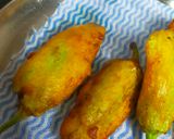 A picture of step 3 of Mirchi Bhajiya.