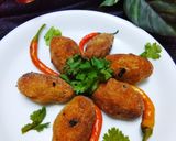 A picture of step 4 of Thandai Pakoda.