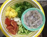 Hình bước làm 1 của món Mực xào chua ngọt